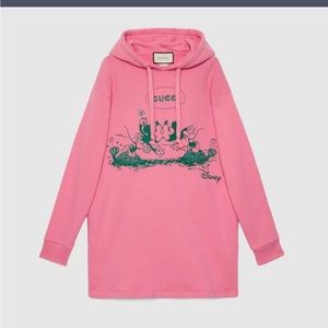 Gucci Mickey Mouse pink sweatshirt dress